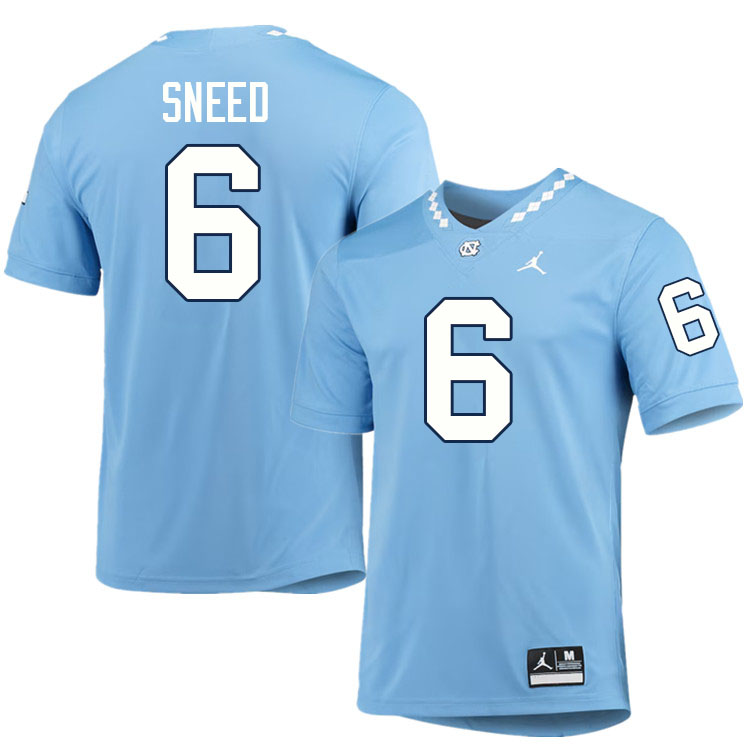 #6 Dayton Sneed North Carolina Tar Heels College Football Jersey Stitched-Carolina Blue #6 Dayton Sneed North Carolina Tar Heels College Football Jersey Stitched-Carolina Blue